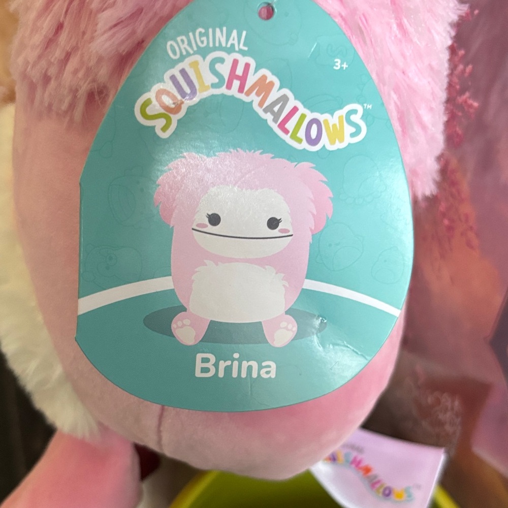 Squishmallows Brina Pink and White Plush